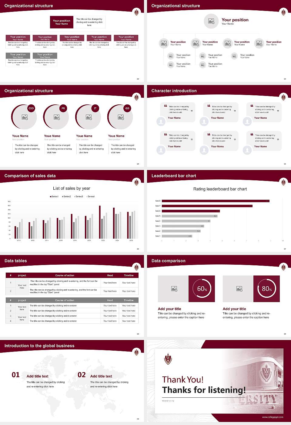 Walsh University Academic Presentation/Research Findings Report PPT Template16:9 ratio PPT effect preview image4