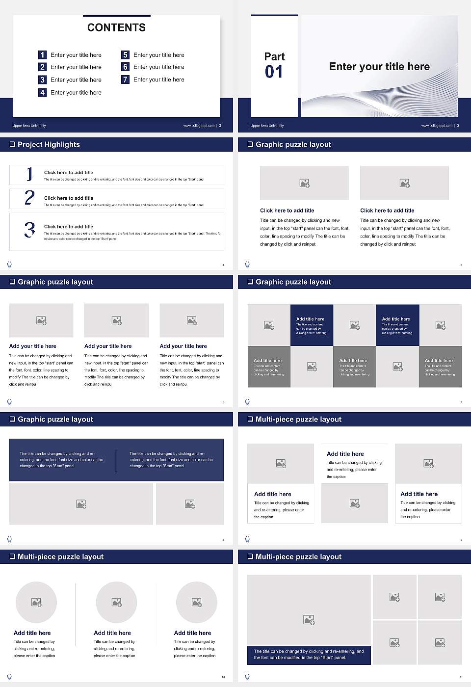 Upper Iowa University General Purpose PPT Template16:9 ratio PPT effect preview image2