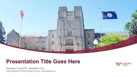 Virginia Polytechnic Institute and State University Course/Courseware Creation PPT Template