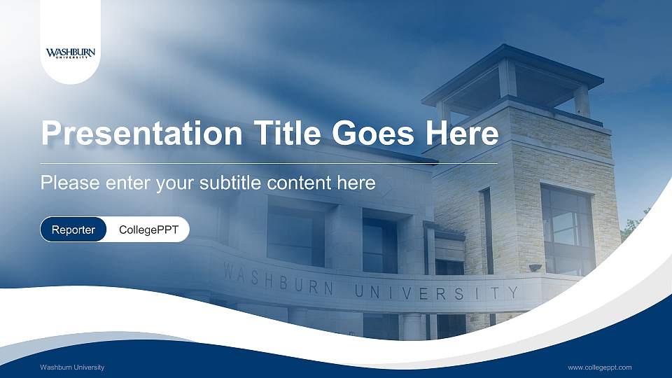 Washburn University Lecture Sharing and Networking Event PPT Template16:9 ratio PPT effect preview image