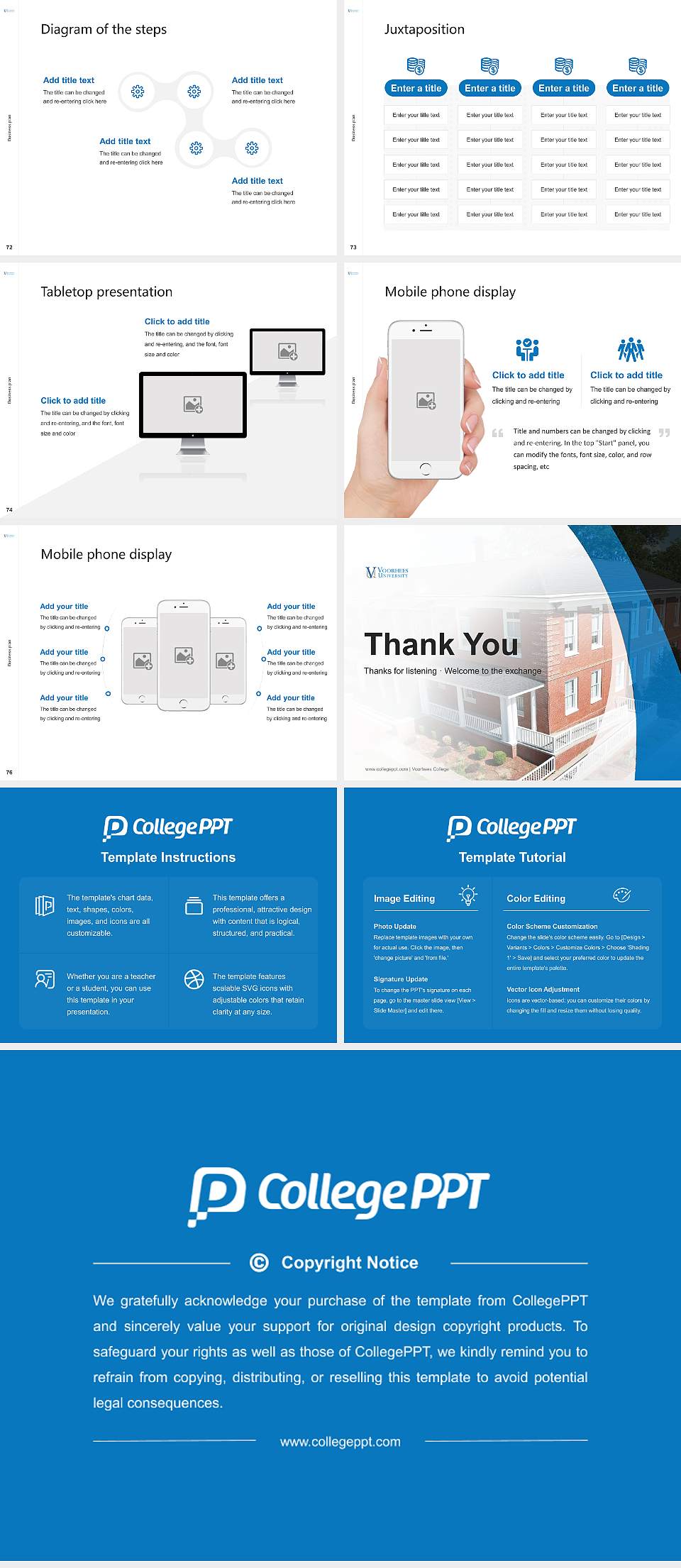 Voorhees College Competition/Entrepreneurship Contest PPT Template4:3 ratio PPT effect preview image9