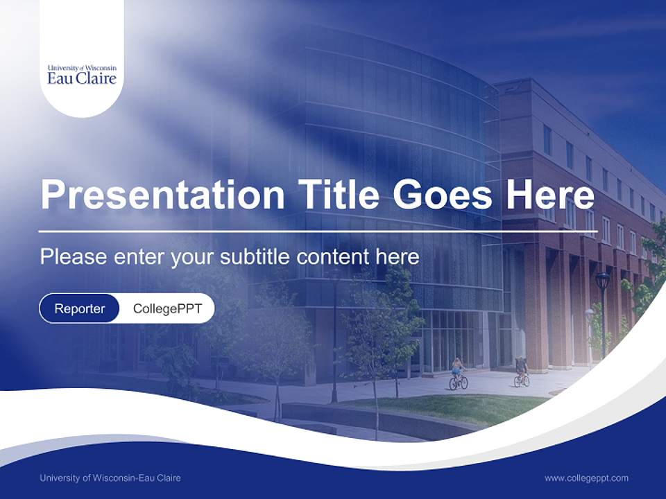 University of Wisconsin-Eau Claire Lecture Sharing and Networking Event PPT Template4:3 ratio PPT effect preview image4