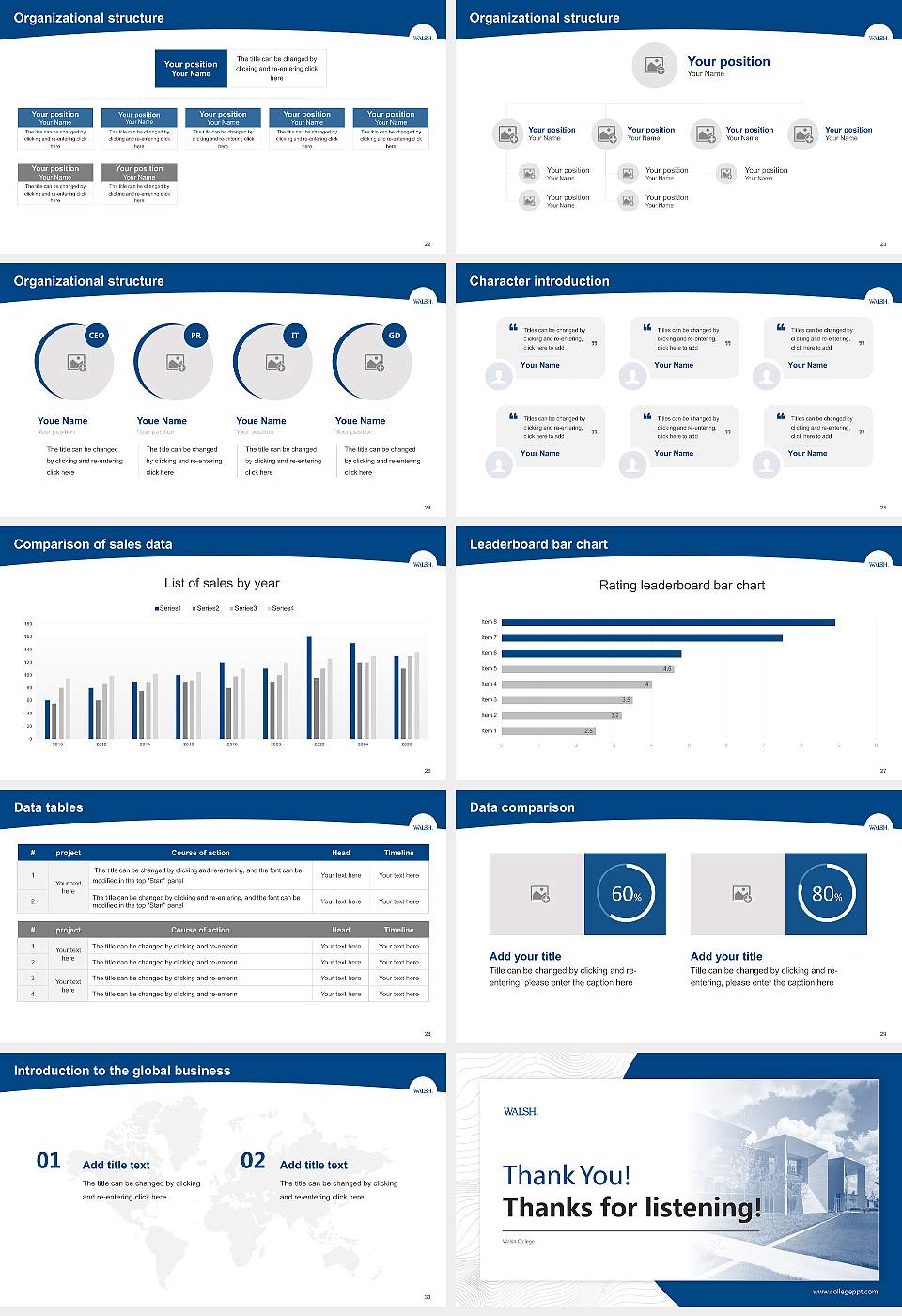 Walsh College Academic Presentation/Research Findings Report PPT Template16:9 ratio PPT effect preview image4