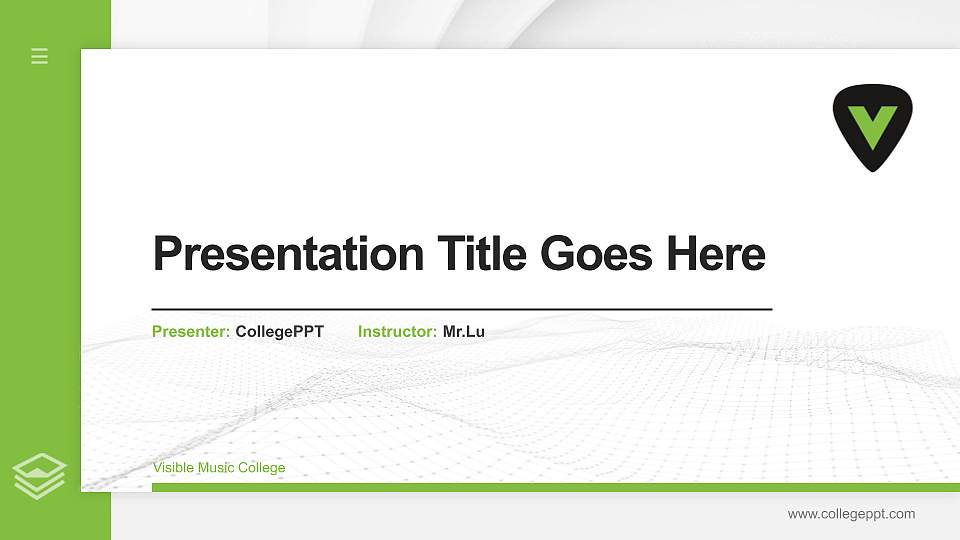 Visible Music College Thesis Proposal/Graduation Defense PPT Template16:9 ratio PPT effect preview image