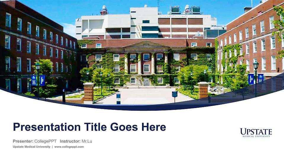 Upstate Medical University Course/Courseware Creation PPT Template16:9 ratio PPT effect preview image