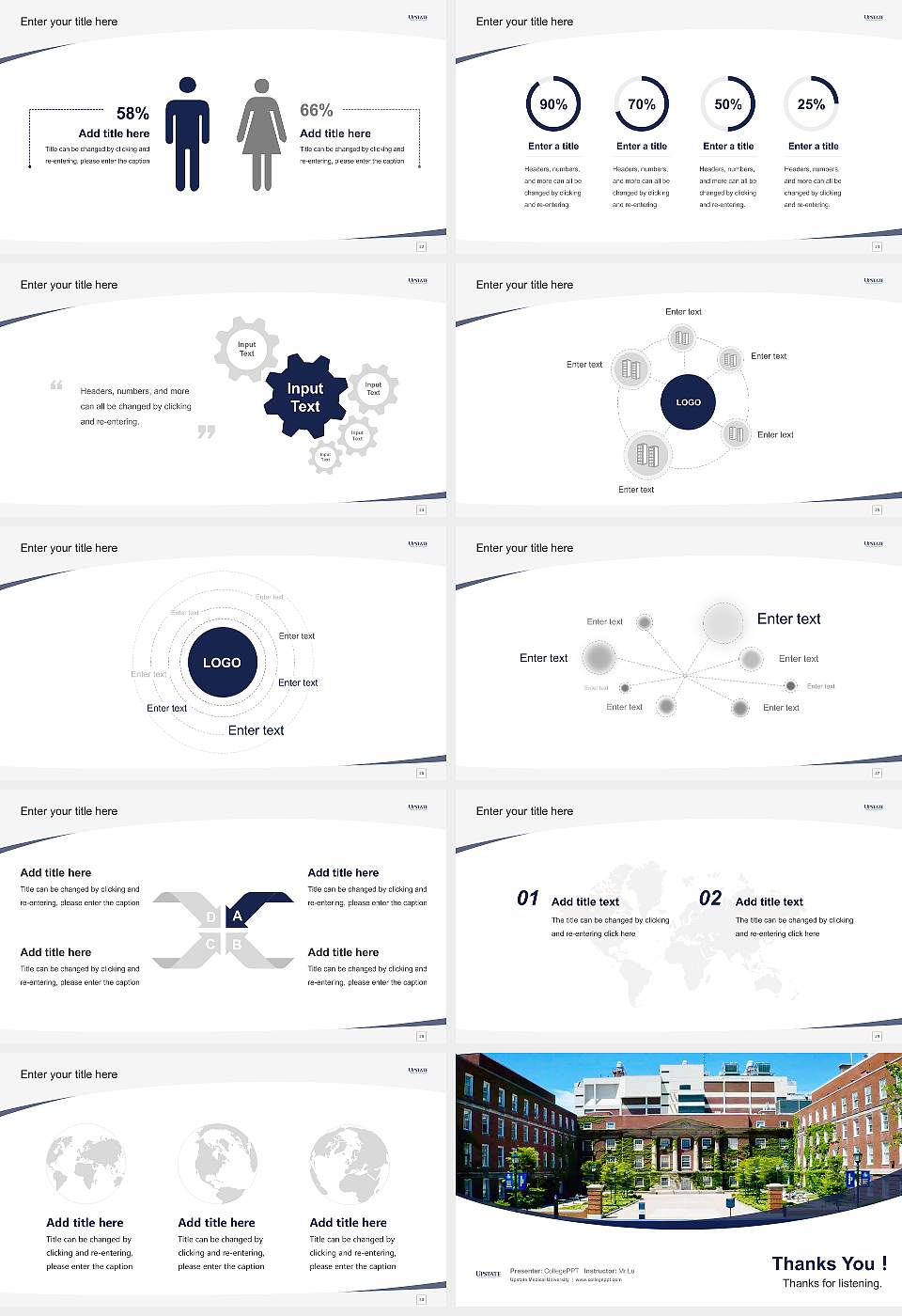 Upstate Medical University Course/Courseware Creation PPT Template16:9 ratio PPT effect preview image4