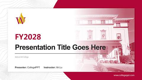 Walnut Hill College Academic Presentation/Research Findings Report PPT Template
