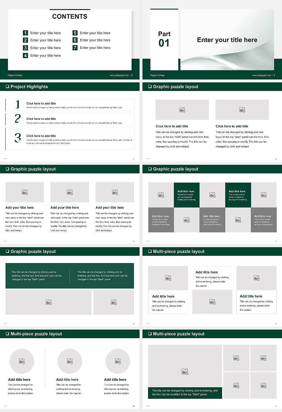 Wagner College General Purpose PPT Template16:9 ratio PPT effect preview image2