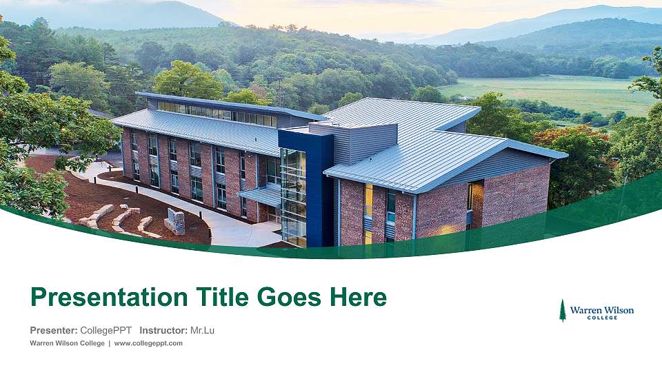 Warren Wilson College Course/Courseware Creation PPT Template16:9 ratio PPT effect preview image