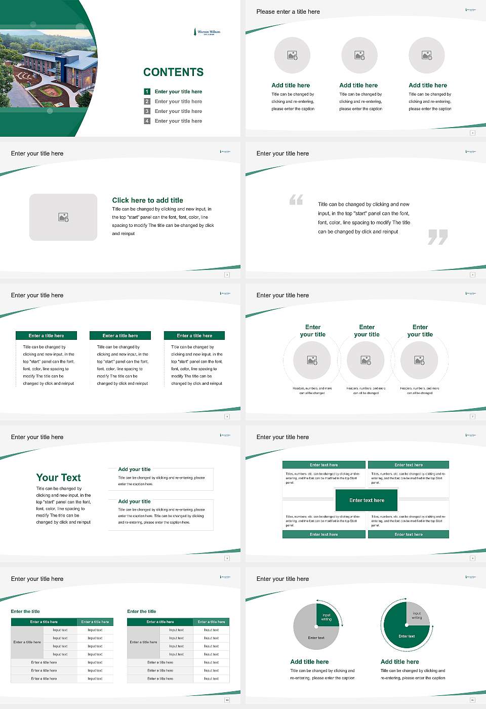 Warren Wilson College Course/Courseware Creation PPT Template16:9 ratio PPT effect preview image2