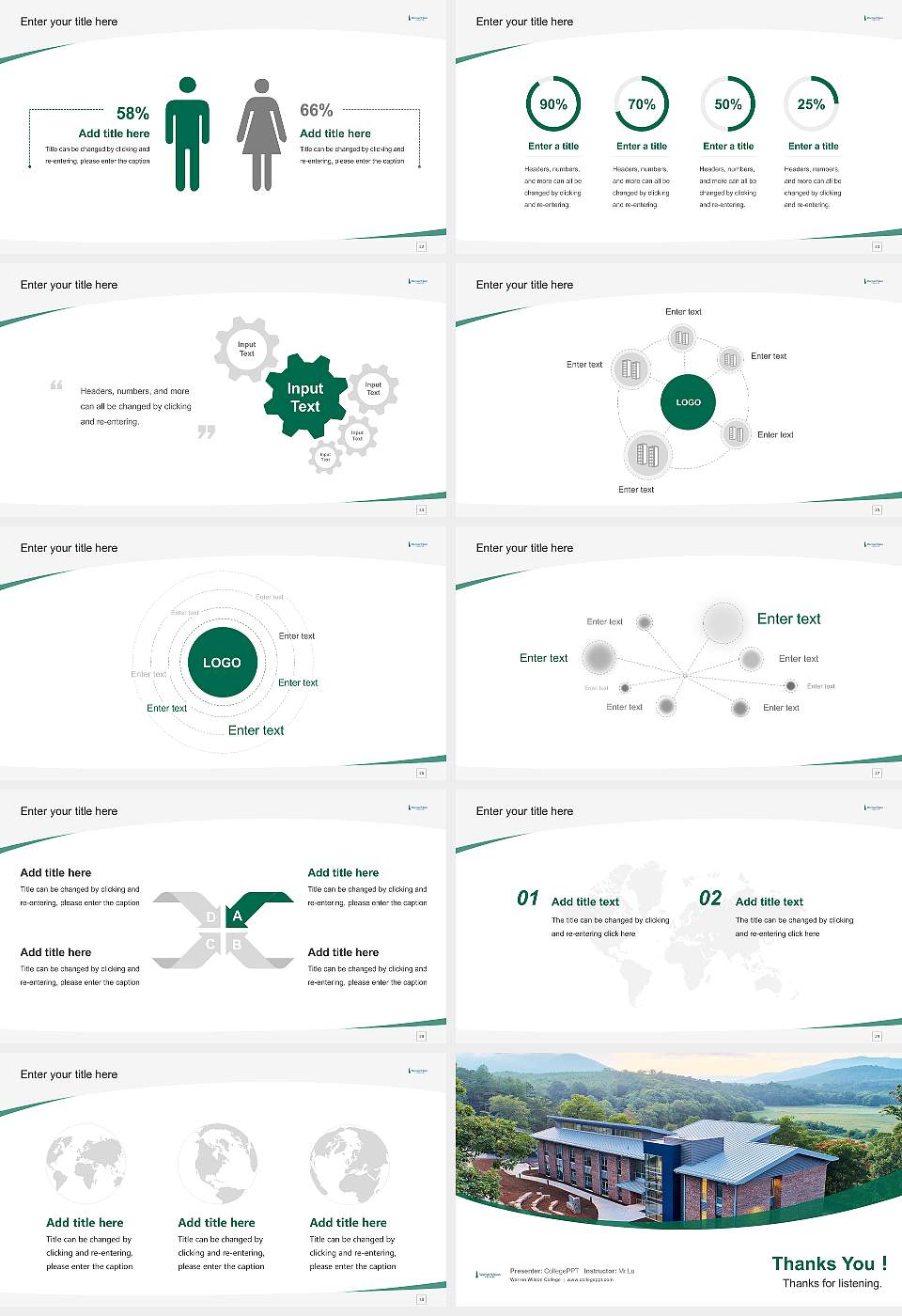 Warren Wilson College Course/Courseware Creation PPT Template16:9 ratio PPT effect preview image4
