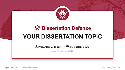 Viterbo University Graduation Thesis Defense PPT Template