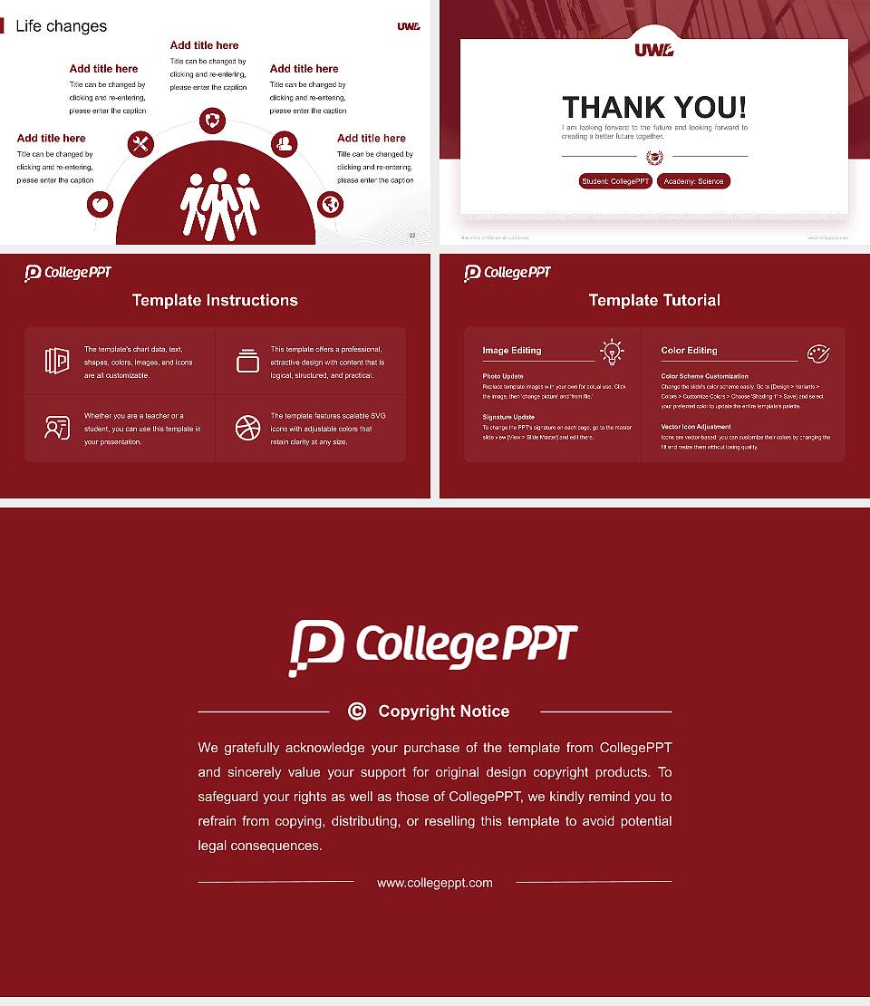 University of Wisconsin-La Crosse National Scholarship Defense PPT Template16:9 ratio PPT effect preview image4