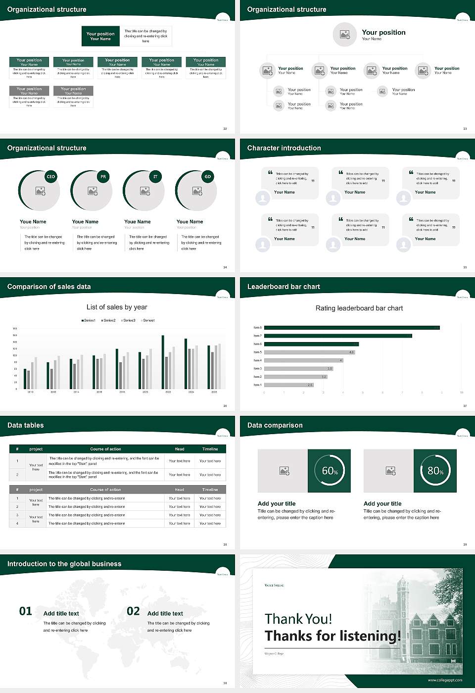 Wagner College Academic Presentation/Research Findings Report PPT Template16:9 ratio PPT effect preview image4