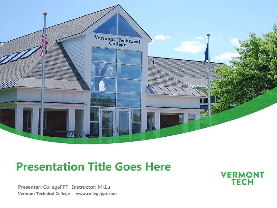 Vermont Technical College Course/Courseware Creation PPT Template4:3 ratio PPT effect preview image5