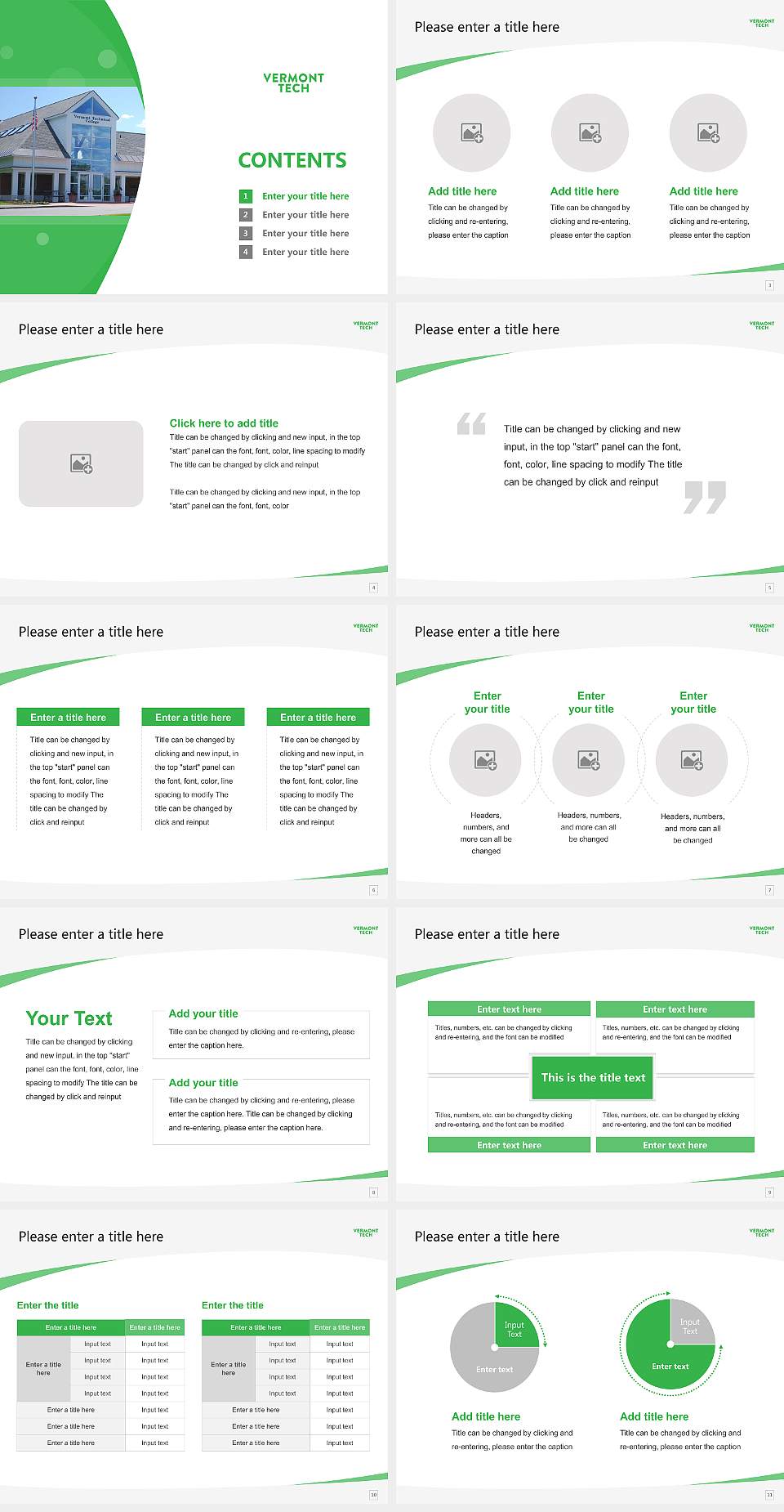 Vermont Technical College Course/Courseware Creation PPT Template4:3 ratio PPT effect preview image2