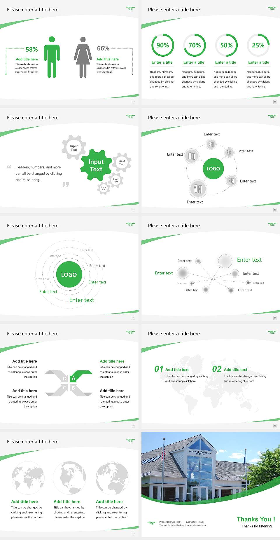 Vermont Technical College Course/Courseware Creation PPT Template4:3 ratio PPT effect preview image4