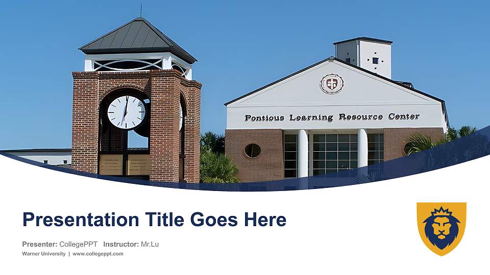 Warner University Course/Courseware Creation PPT Template16:9 ratio PPT effect preview image