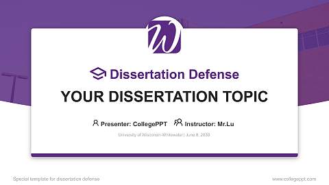 University of Wisconsin-Whitewater Graduation Thesis Defense PPT Template