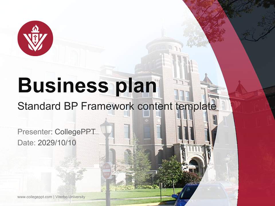 Viterbo University Competition/Entrepreneurship Contest PPT Template4:3 ratio PPT effect preview image9