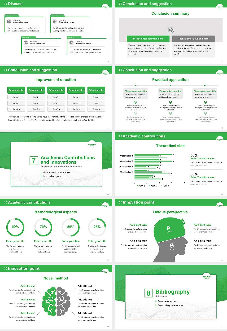 Vermont Technical College Graduation Thesis Defense PPT Template16:9 ratio PPT effect preview image6