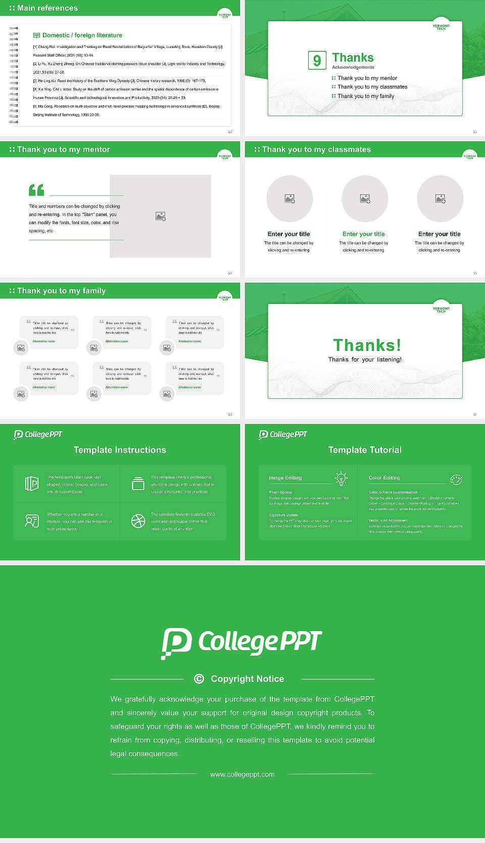 Vermont Technical College Graduation Thesis Defense PPT Template16:9 ratio PPT effect preview image7