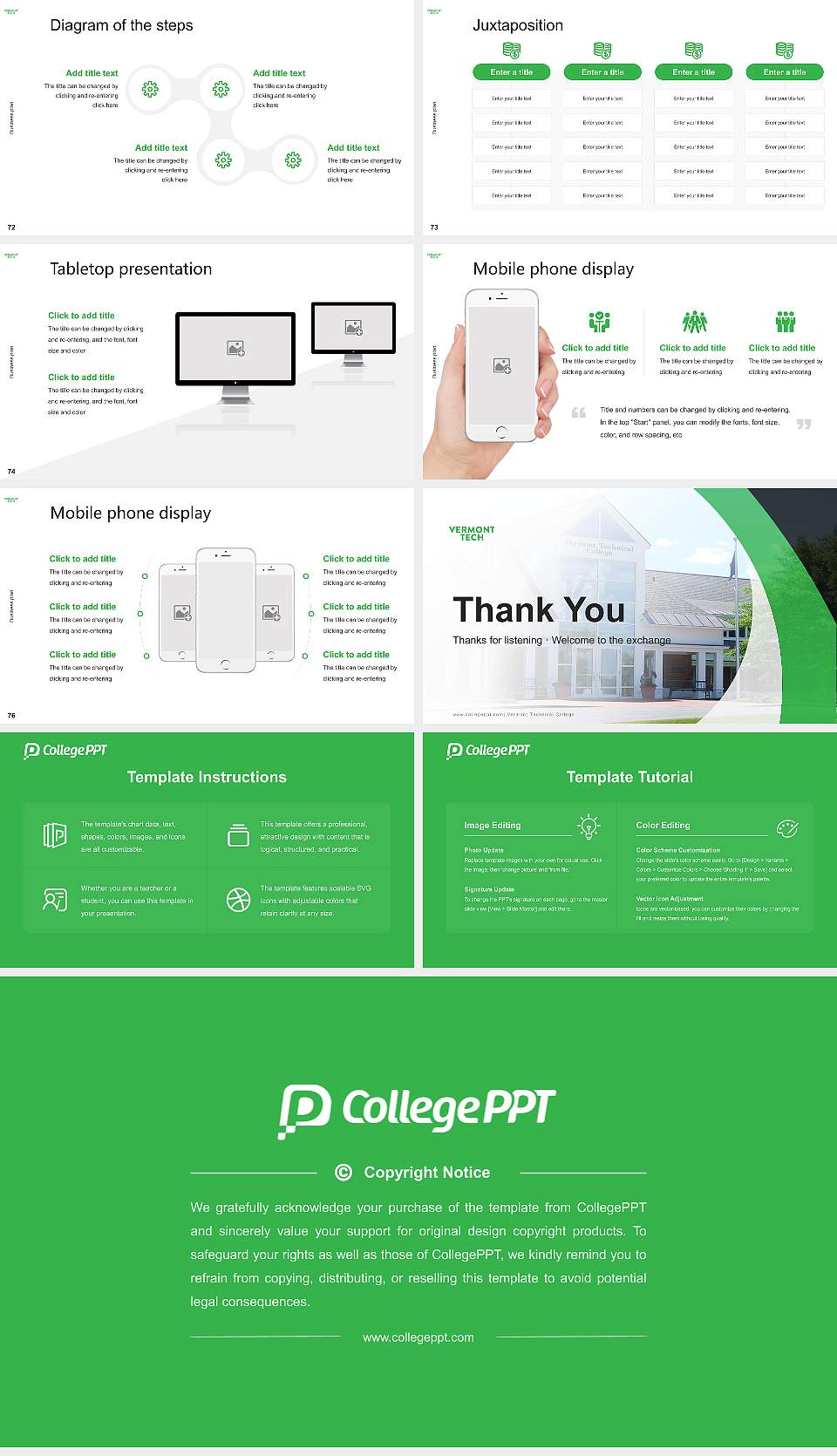 Vermont Technical College Competition/Entrepreneurship Contest PPT Template16:9 ratio PPT effect preview image9