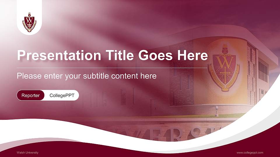 Walsh University Lecture Sharing and Networking Event PPT Template16:9 ratio PPT effect preview image