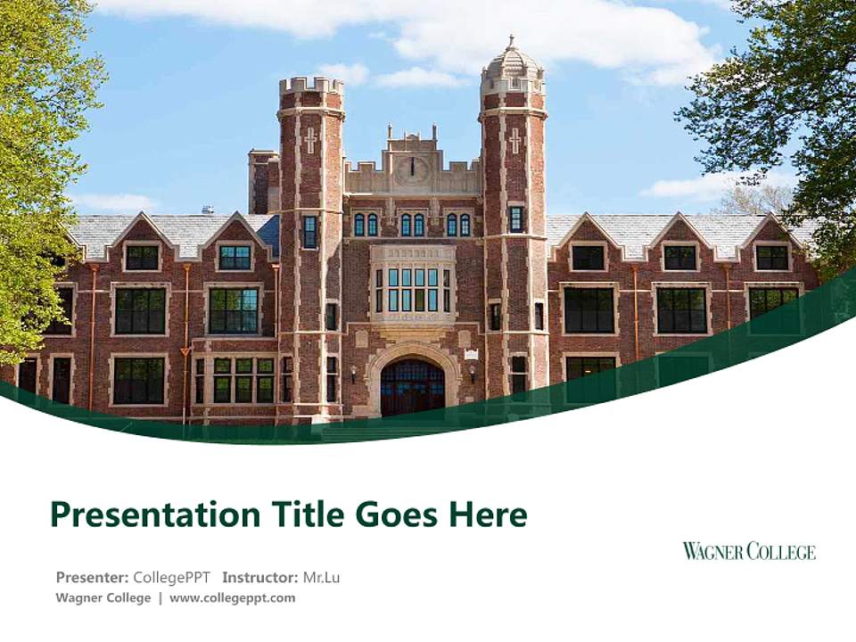 Wagner College Course/Courseware Creation PPT Template4:3 ratio PPT effect preview image5
