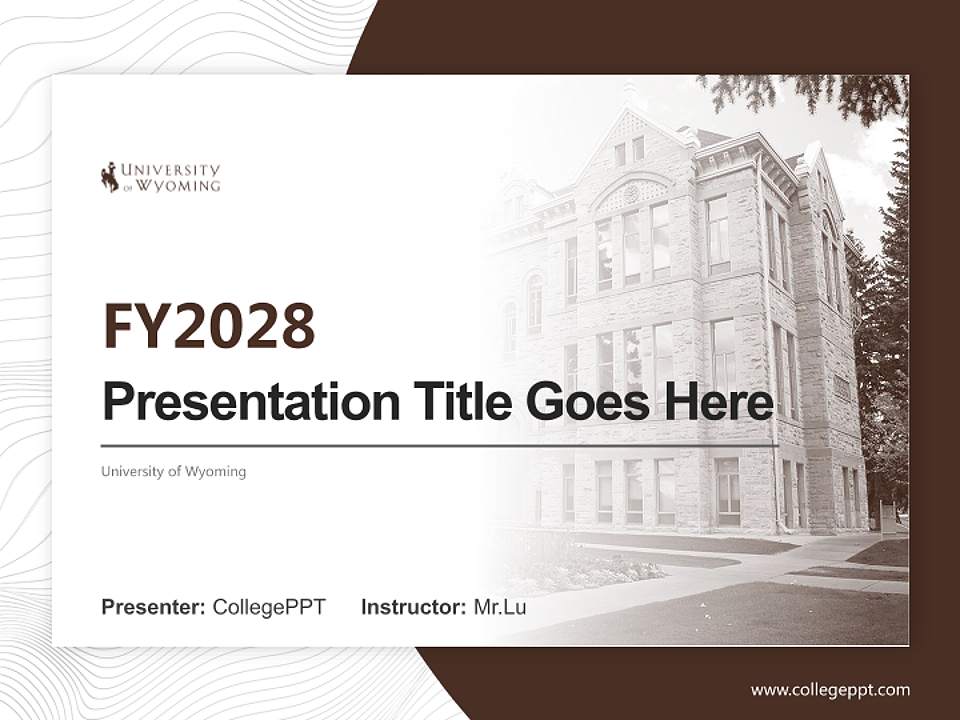 University of Wyoming Academic Presentation/Research Findings Report PPT Template4:3 ratio PPT effect preview image5