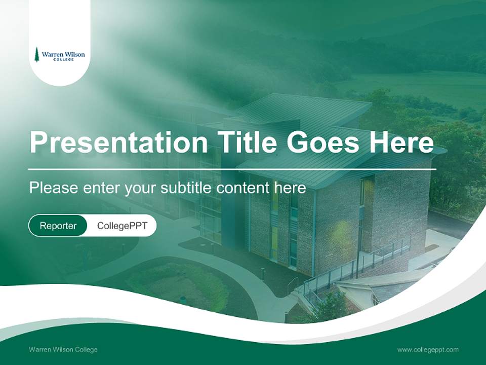Warren Wilson College Lecture Sharing and Networking Event PPT Template4:3 ratio PPT effect preview image4