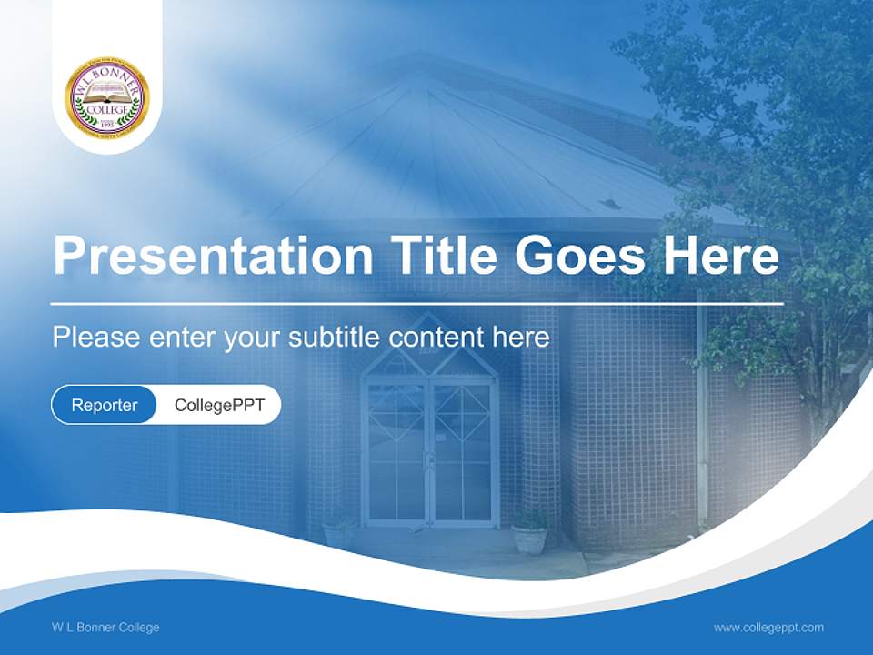 W L Bonner College Lecture Sharing and Networking Event PPT Template4:3 ratio PPT effect preview image4