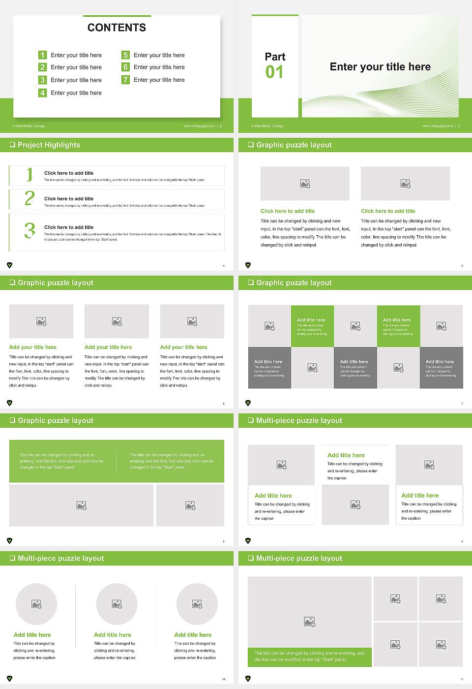 Visible Music College General Purpose PPT Template16:9 ratio PPT effect preview image2