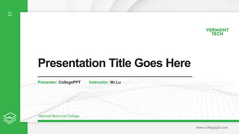 Vermont Technical College Thesis Proposal/Graduation Defense PPT Template