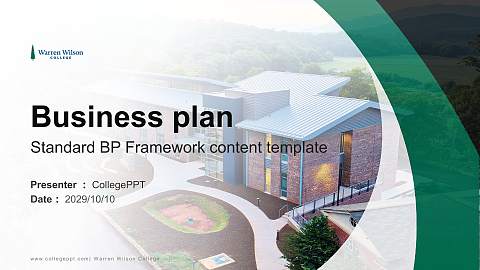 Warren Wilson College Competition/Entrepreneurship Contest PPT Template