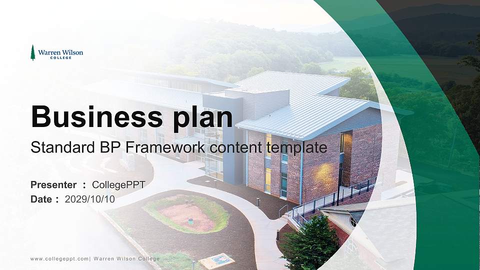 Warren Wilson College Competition/Entrepreneurship Contest PPT Template16:9 ratio PPT effect preview image