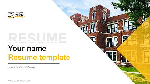 University of Wisconsin-Superior Resume PPT Template