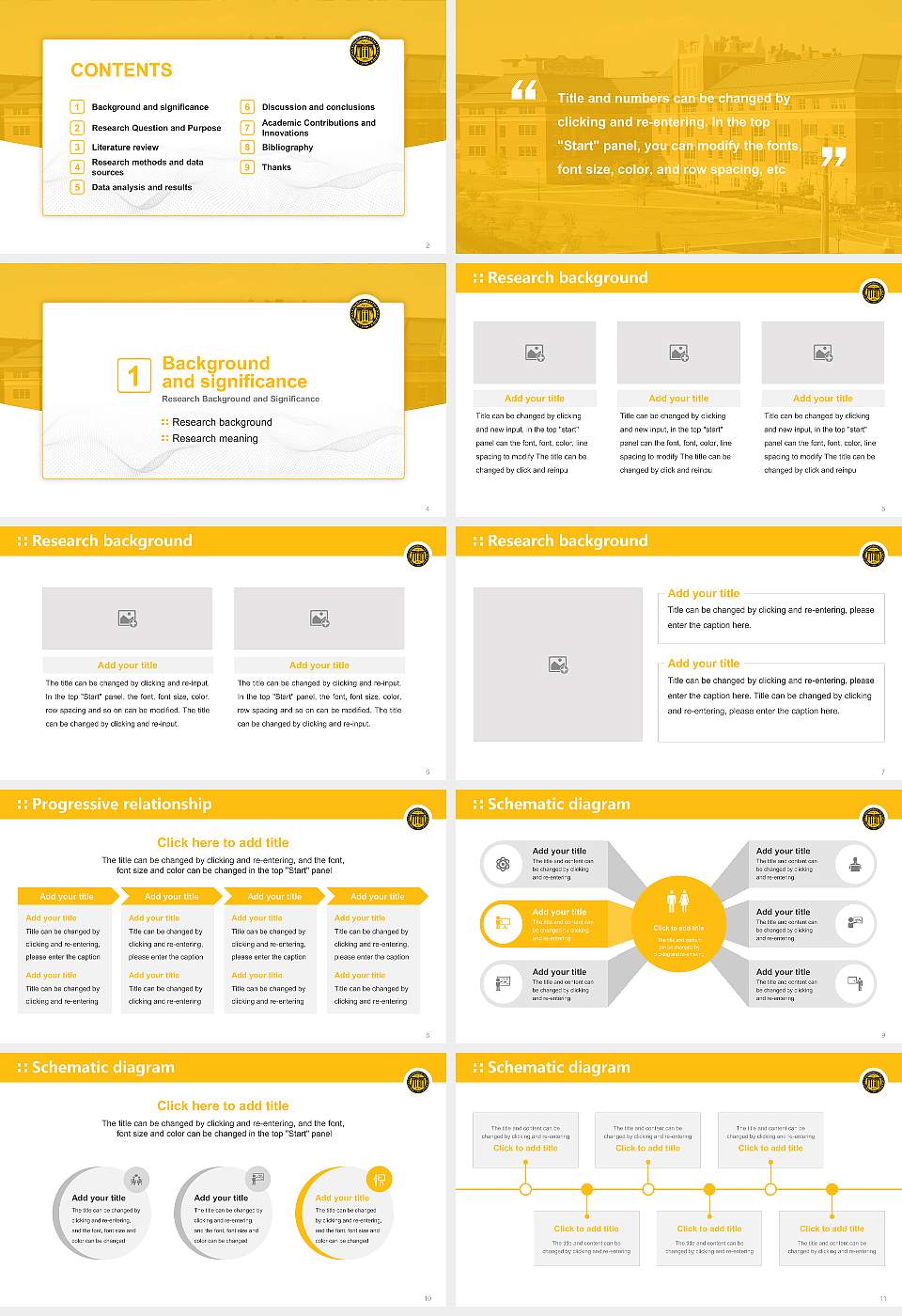 Virginia Commonwealth University Graduation Thesis Defense PPT Template16:9 ratio PPT effect preview image2