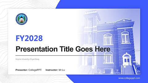Virginia University of Lynchburg Academic Presentation/Research Findings Report PPT Template