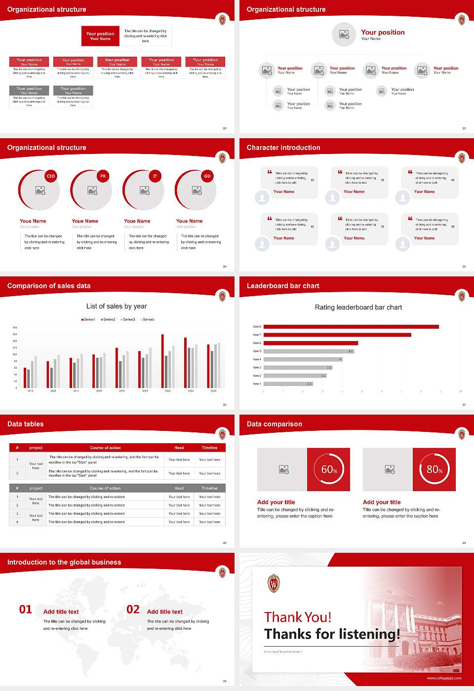 University of Wisconsin-Madison Academic Presentation/Research Findings Report PPT Template16:9 ratio PPT effect preview image4