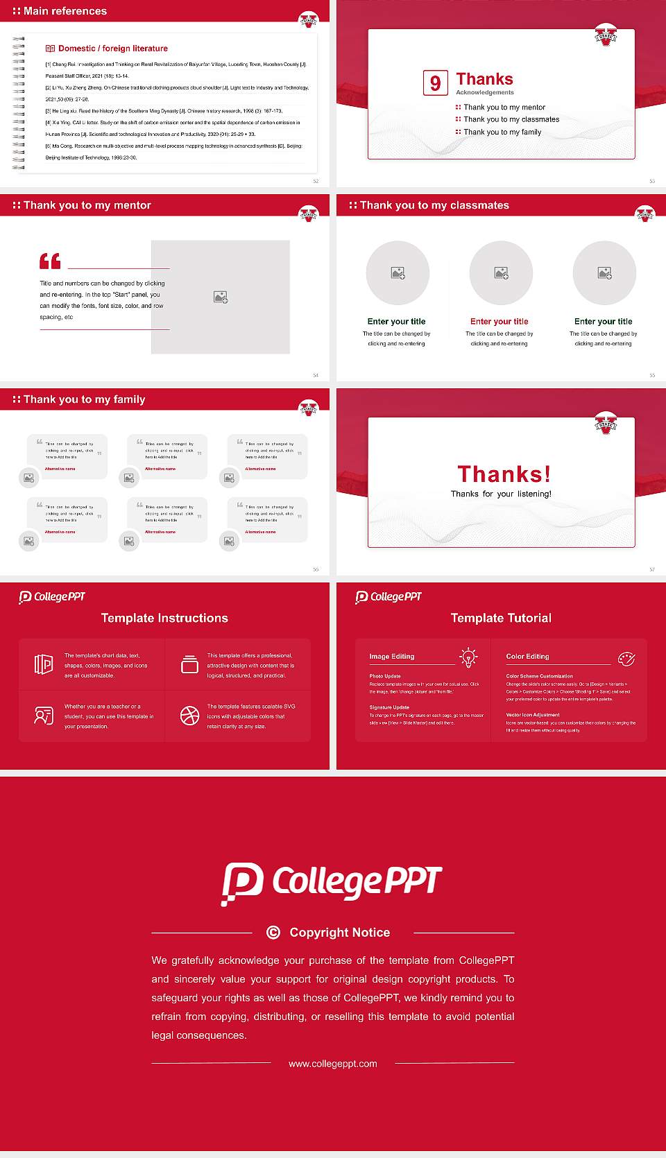 Valdosta State University Graduation Thesis Defense PPT Template16:9 ratio PPT effect preview image7