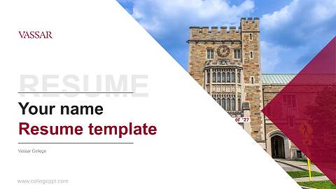 Vassar College Resume PPT Template