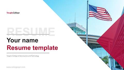 Vaughn College of Aeronautics and Technology Resume PPT Template