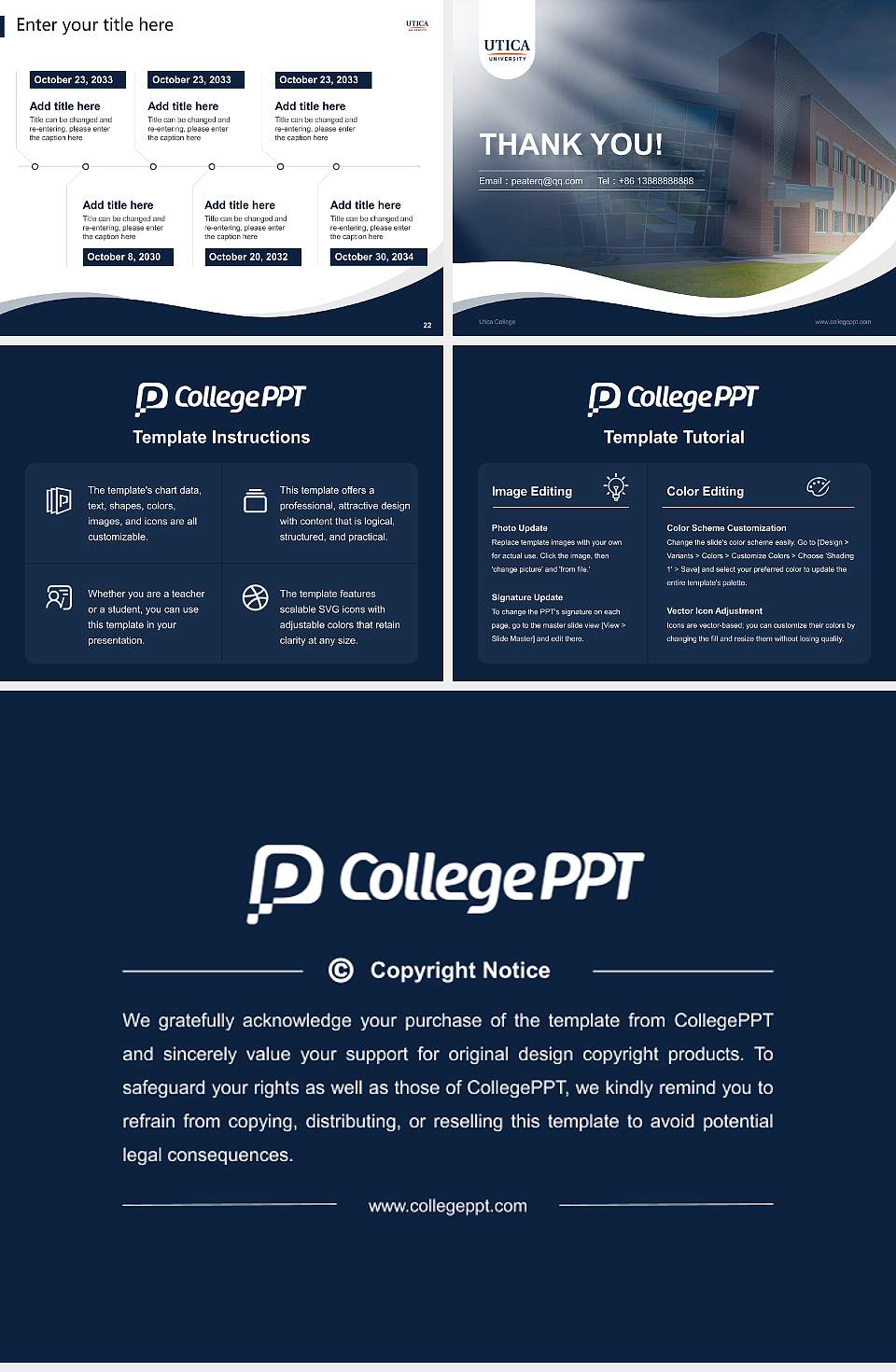 Utica College Lecture Sharing and Networking Event PPT Template4:3 ratio PPT effect preview image4