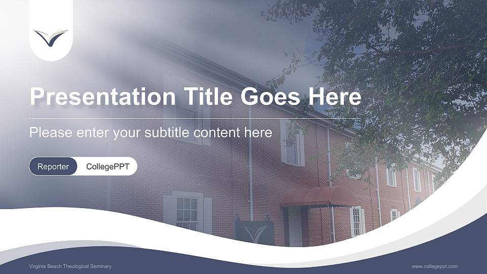 Virginia Beach Theological Seminary Lecture Sharing and Networking Event PPT Template16:9 ratio PPT effect preview image