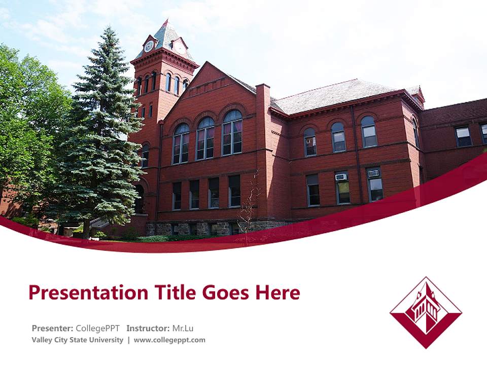 Valley City State University Course/Courseware Creation PPT Template4:3 ratio PPT effect preview image5