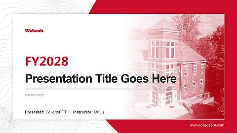Wabash College Academic Presentation/Research Findings Report PPT Template
