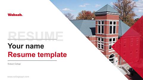 Wabash College Resume PPT Template