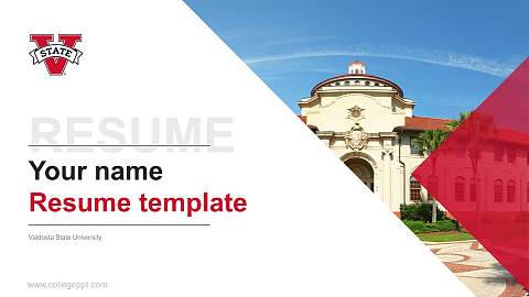 Valdosta State University Resume PPT Template