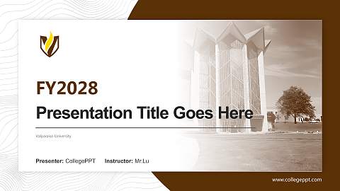 Valparaiso University Academic Presentation/Research Findings Report PPT Template
